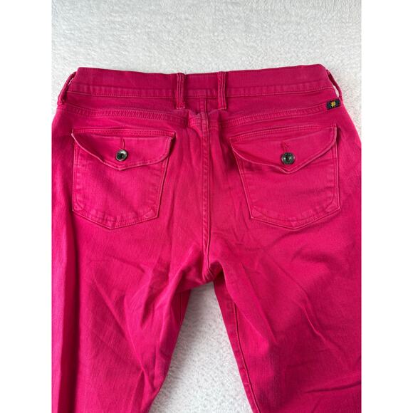 Lucky Brand Women Sweet N Crop Denim Size 8/29 Hot Pink Straight Jeans Colorful - Picture 10 of 10